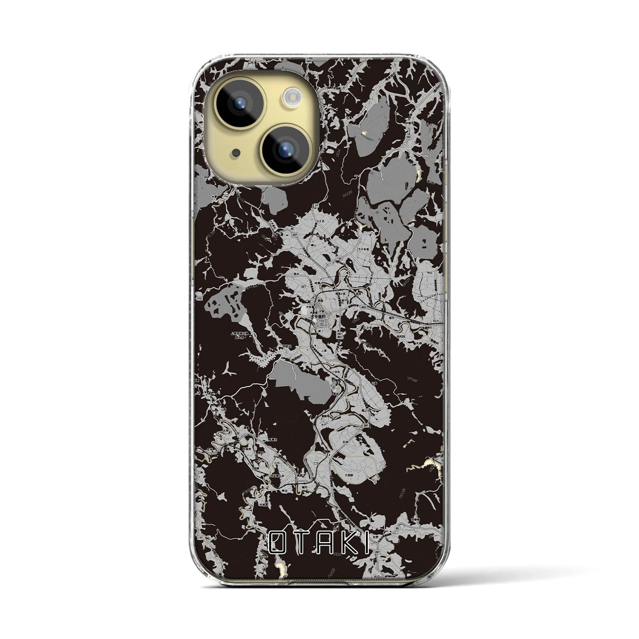 【大多喜(千葉県)】地図柄iPhoneケース(クリアタイプ)