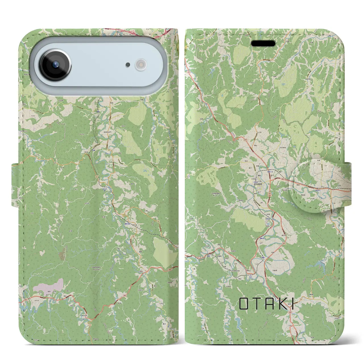 【大多喜(千葉県)】地図柄iPhoneケース(手帳タイプ)