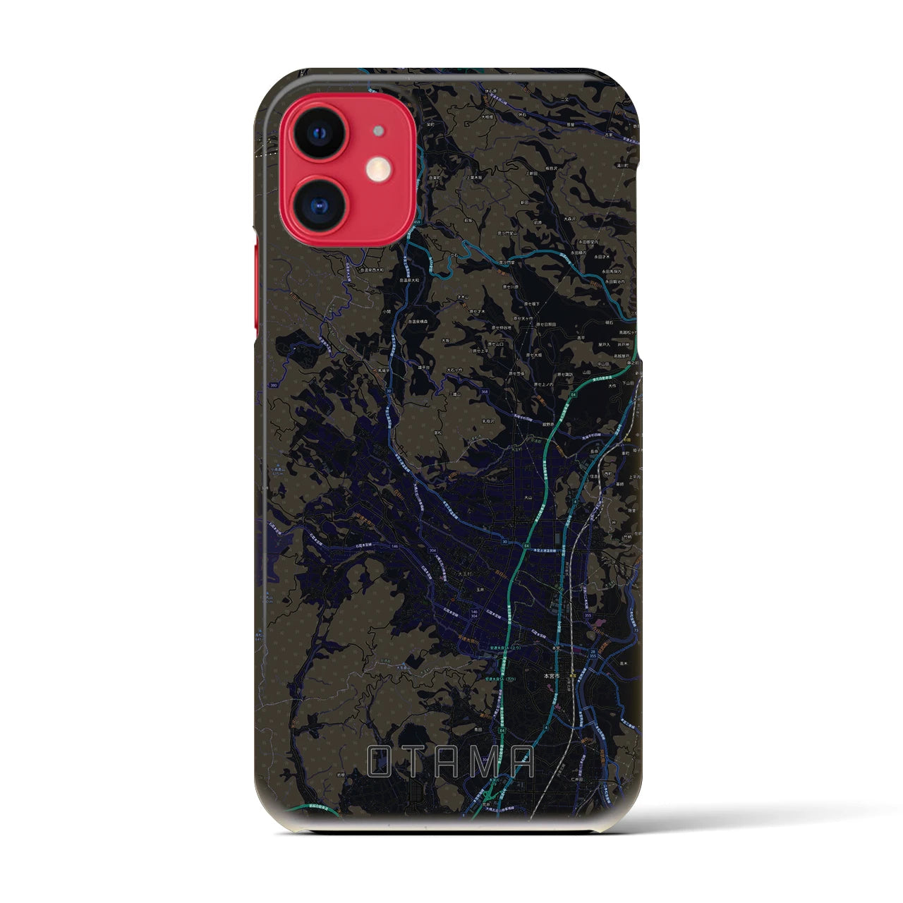 【大玉(福島県)】地図柄iPhoneケース(バックカバータイプ)