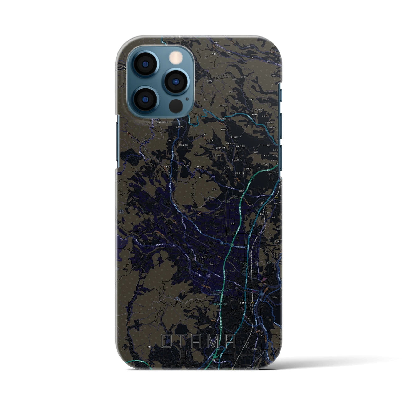 【大玉(福島県)】地図柄iPhoneケース(バックカバータイプ)