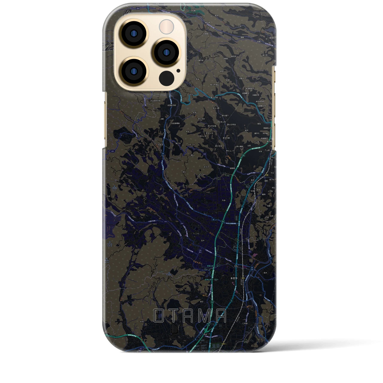 【大玉(福島県)】地図柄iPhoneケース(バックカバータイプ)