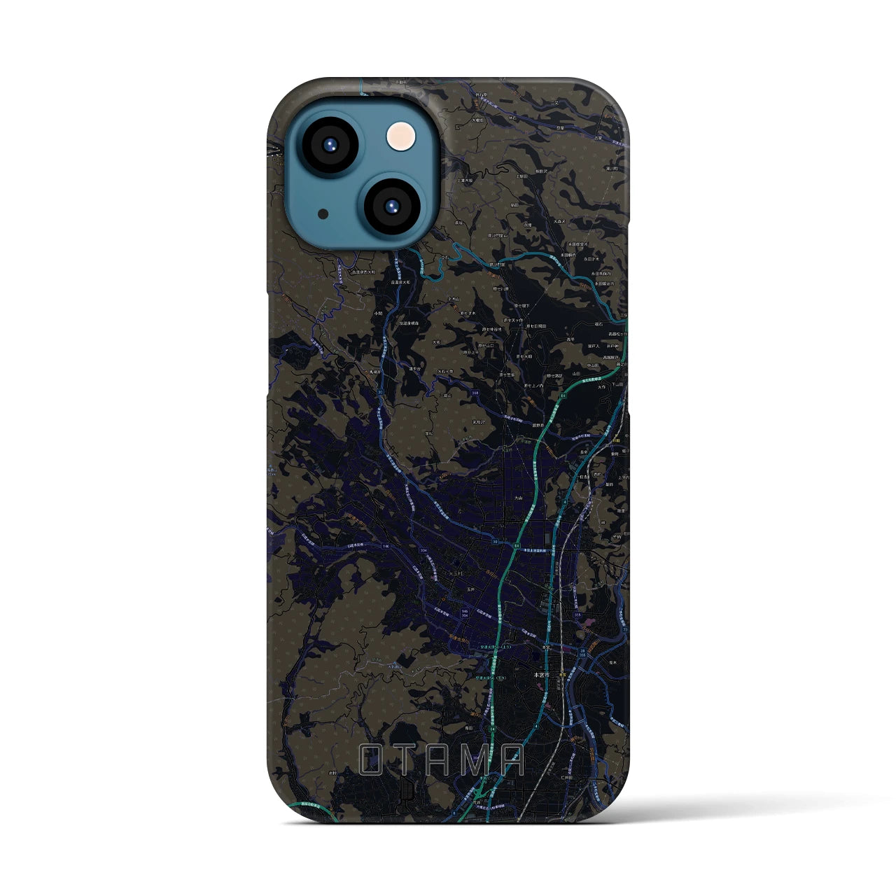 【大玉(福島県)】地図柄iPhoneケース(バックカバータイプ)