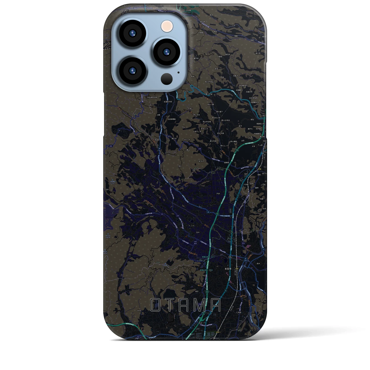 【大玉(福島県)】地図柄iPhoneケース(バックカバータイプ)