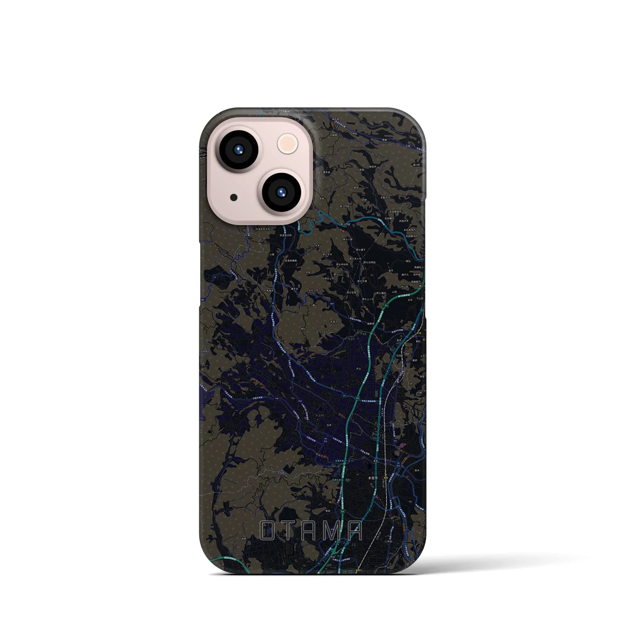 【大玉(福島県)】地図柄iPhoneケース(バックカバータイプ)