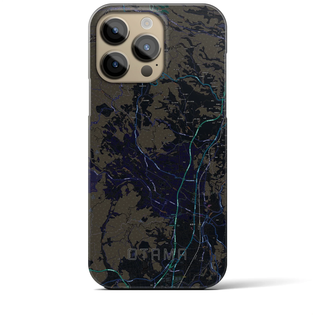 【大玉(福島県)】地図柄iPhoneケース(バックカバータイプ)
