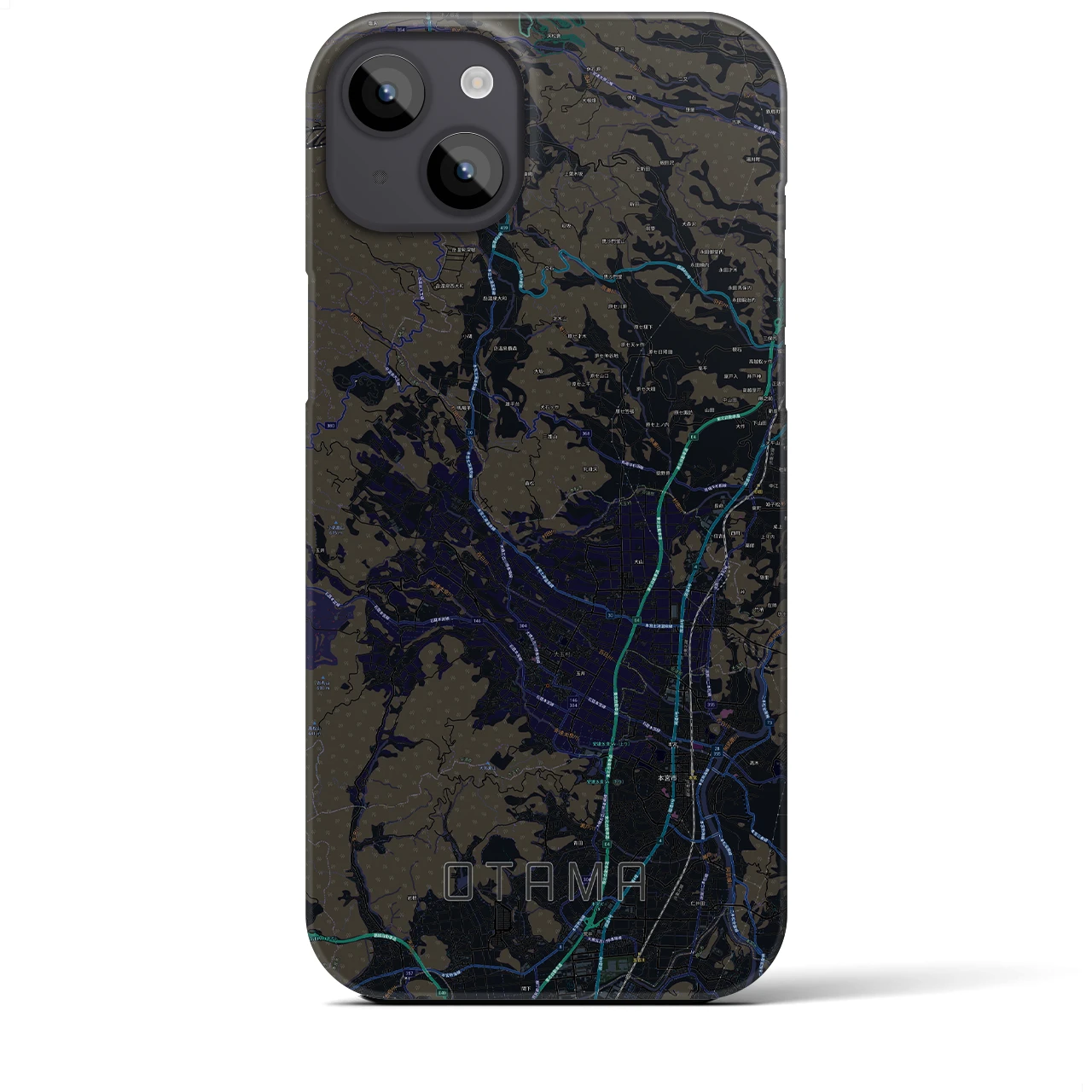 【大玉(福島県)】地図柄iPhoneケース(バックカバータイプ)