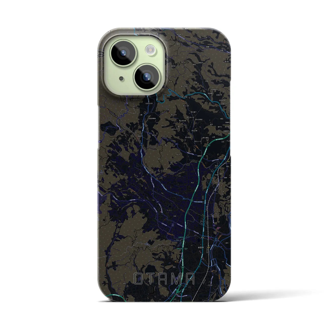 【大玉(福島県)】地図柄iPhoneケース(バックカバータイプ)
