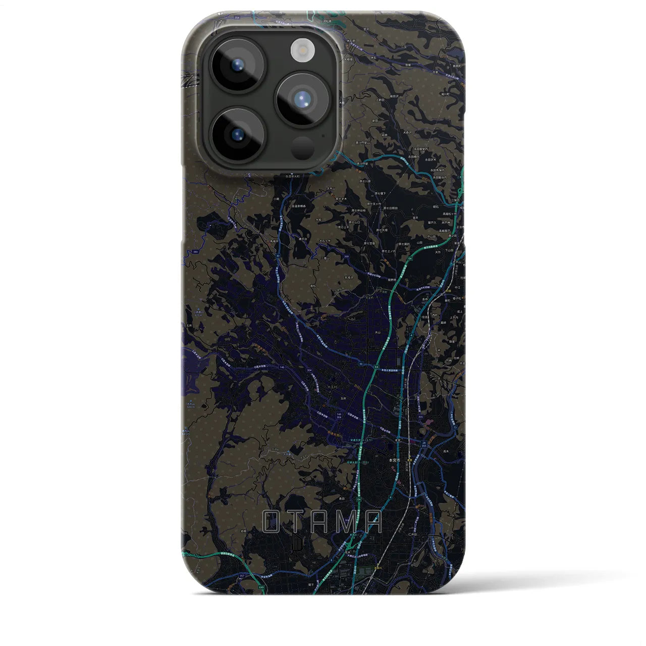 【大玉(福島県)】地図柄iPhoneケース(バックカバータイプ)