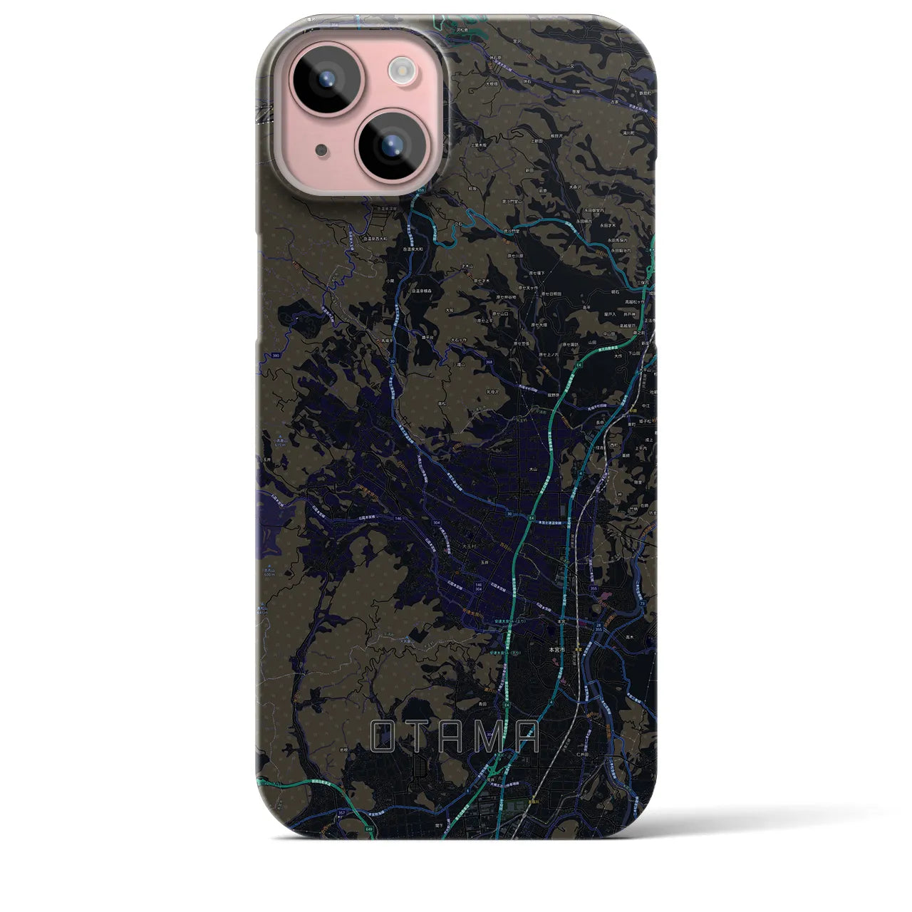 【大玉(福島県)】地図柄iPhoneケース(バックカバータイプ)
