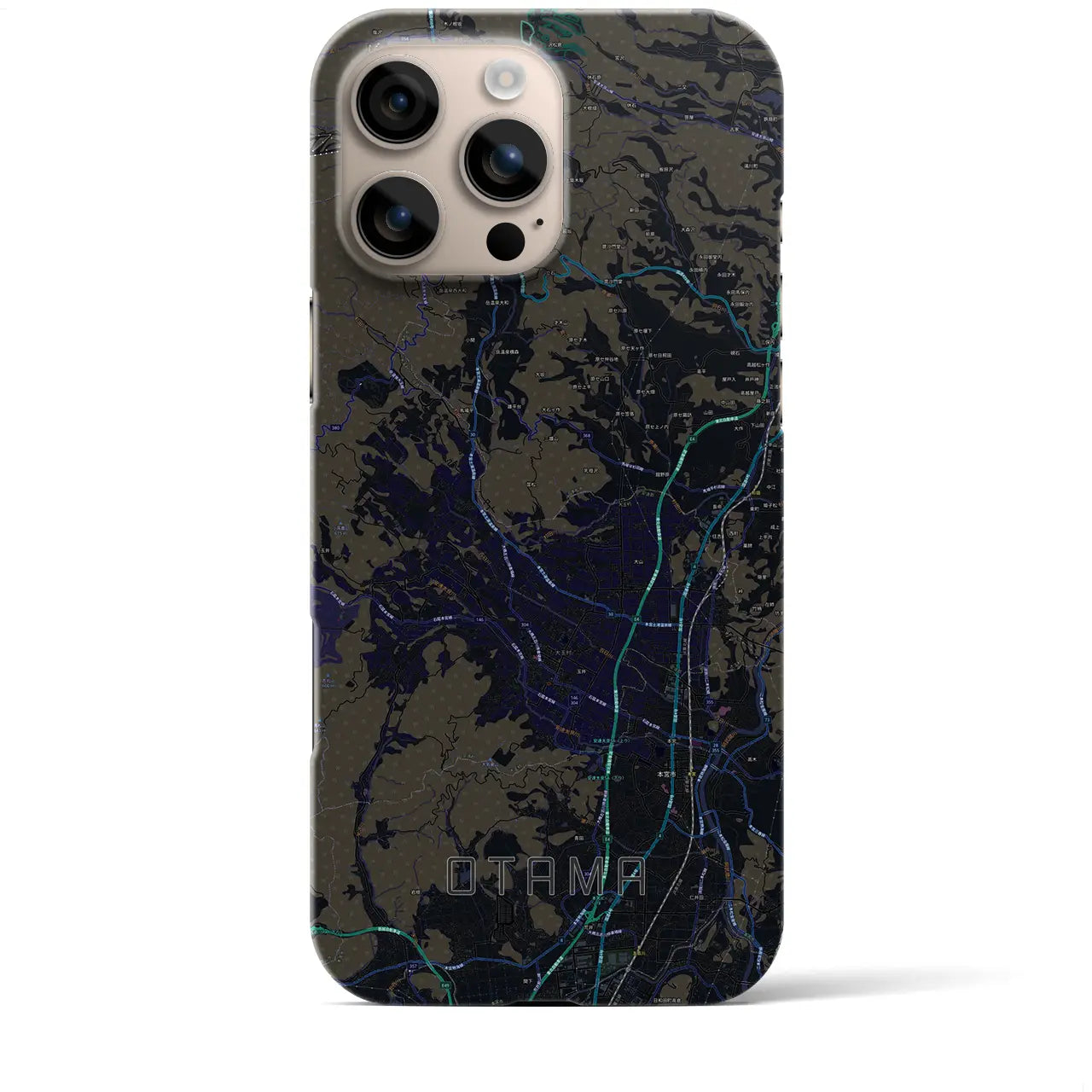 【大玉(福島県)】地図柄iPhoneケース(バックカバータイプ)