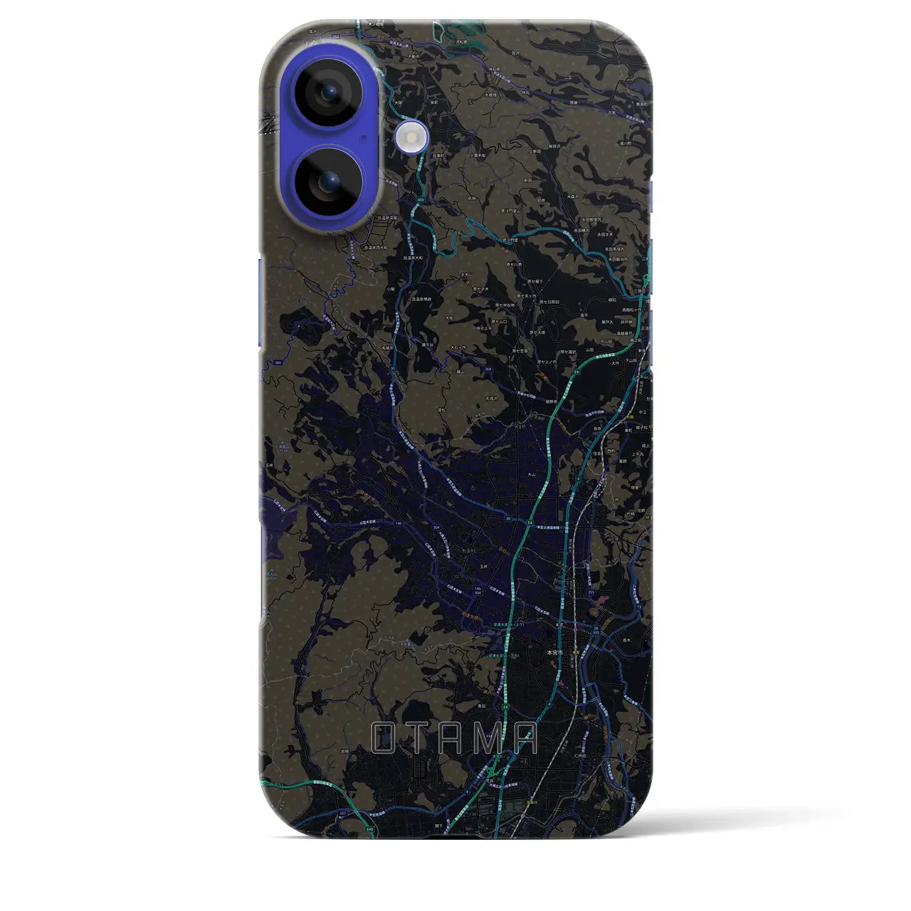 【大玉(福島県)】地図柄iPhoneケース(バックカバータイプ)