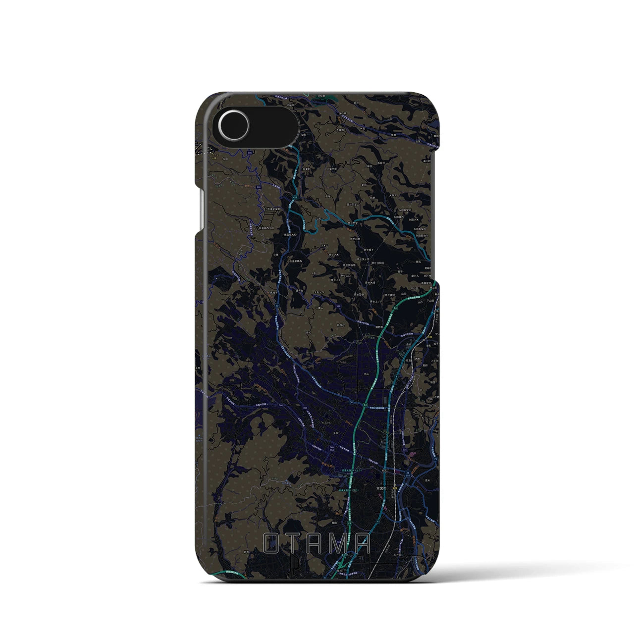 【大玉(福島県)】地図柄iPhoneケース(バックカバータイプ)