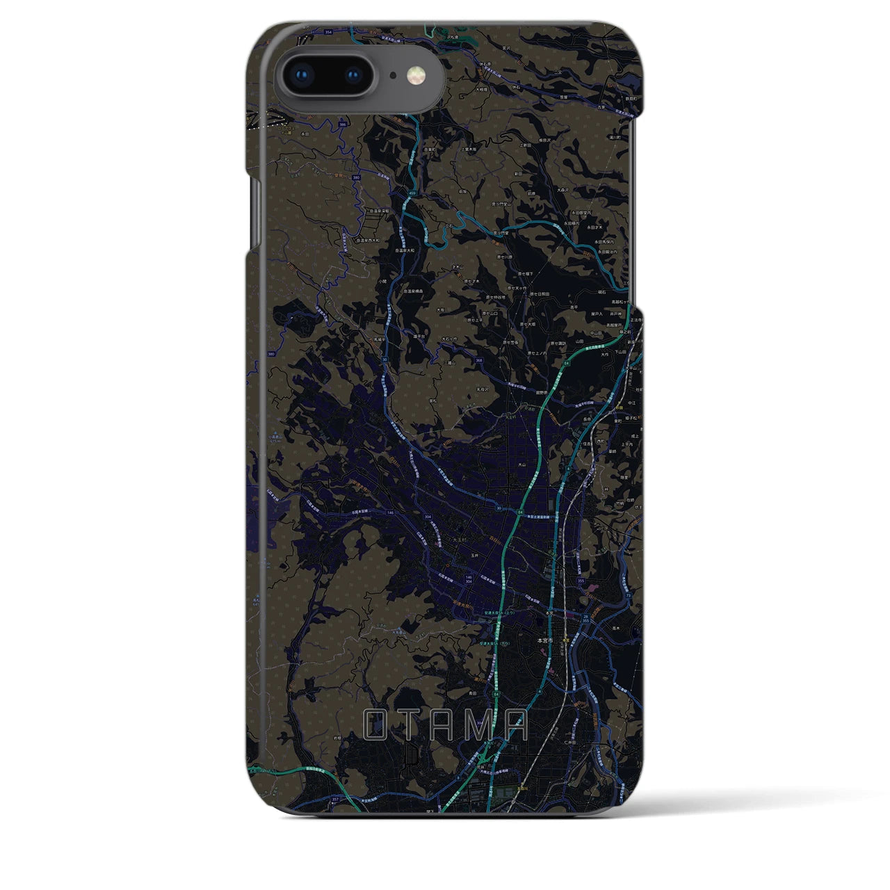 【大玉(福島県)】地図柄iPhoneケース(バックカバータイプ)