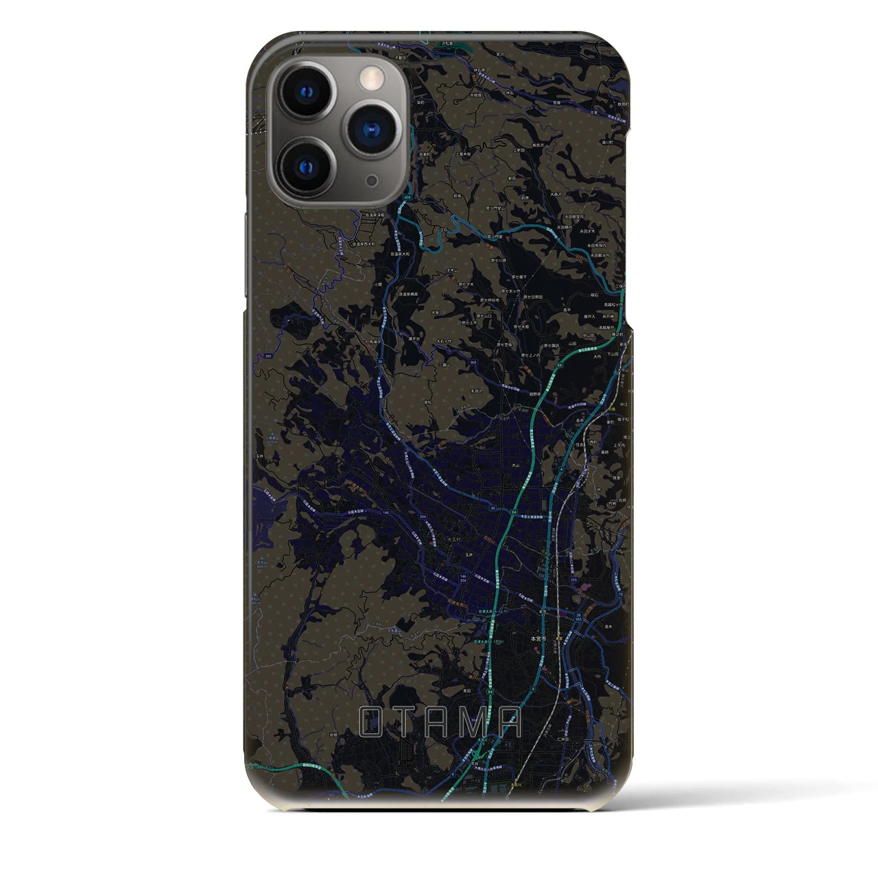 【大玉(福島県)】地図柄iPhoneケース(バックカバータイプ)