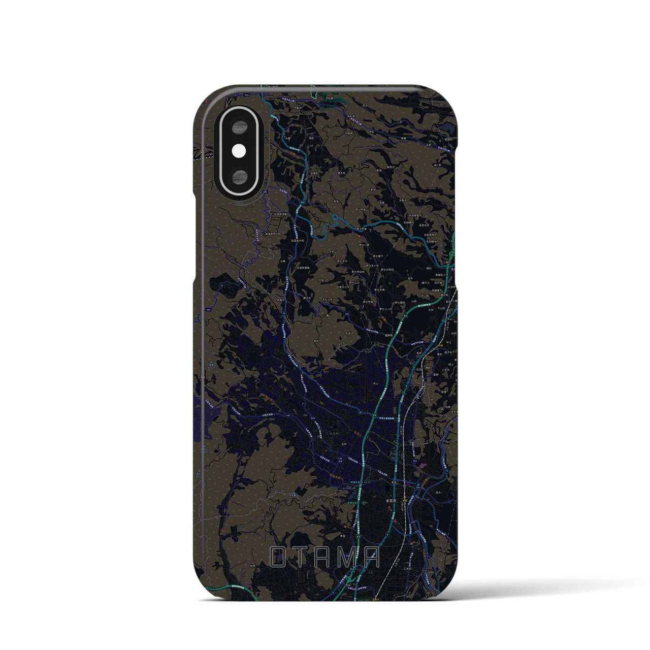 【大玉(福島県)】地図柄iPhoneケース(バックカバータイプ)