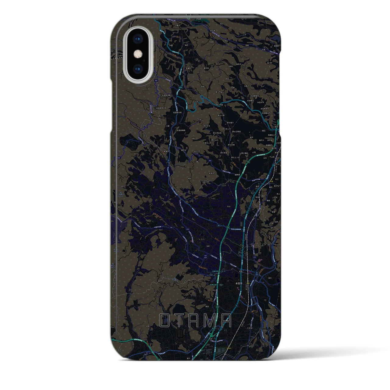 【大玉(福島県)】地図柄iPhoneケース(バックカバータイプ)
