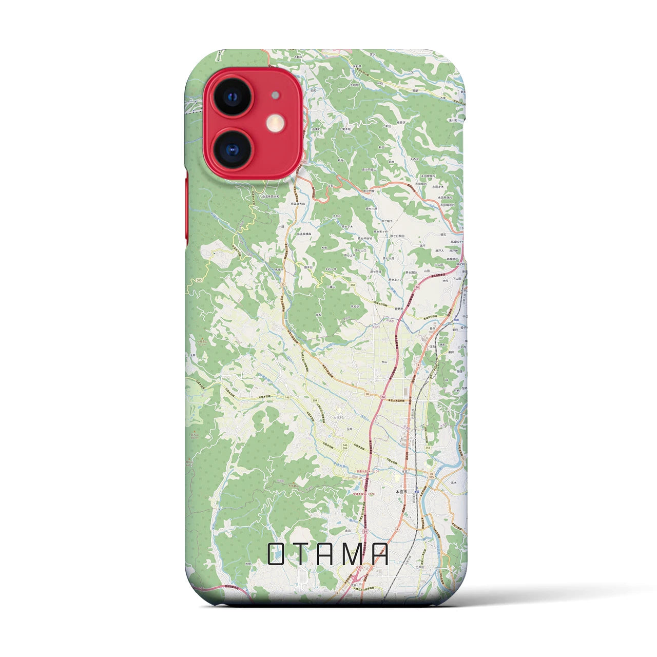 【大玉(福島県)】地図柄iPhoneケース(バックカバータイプ)