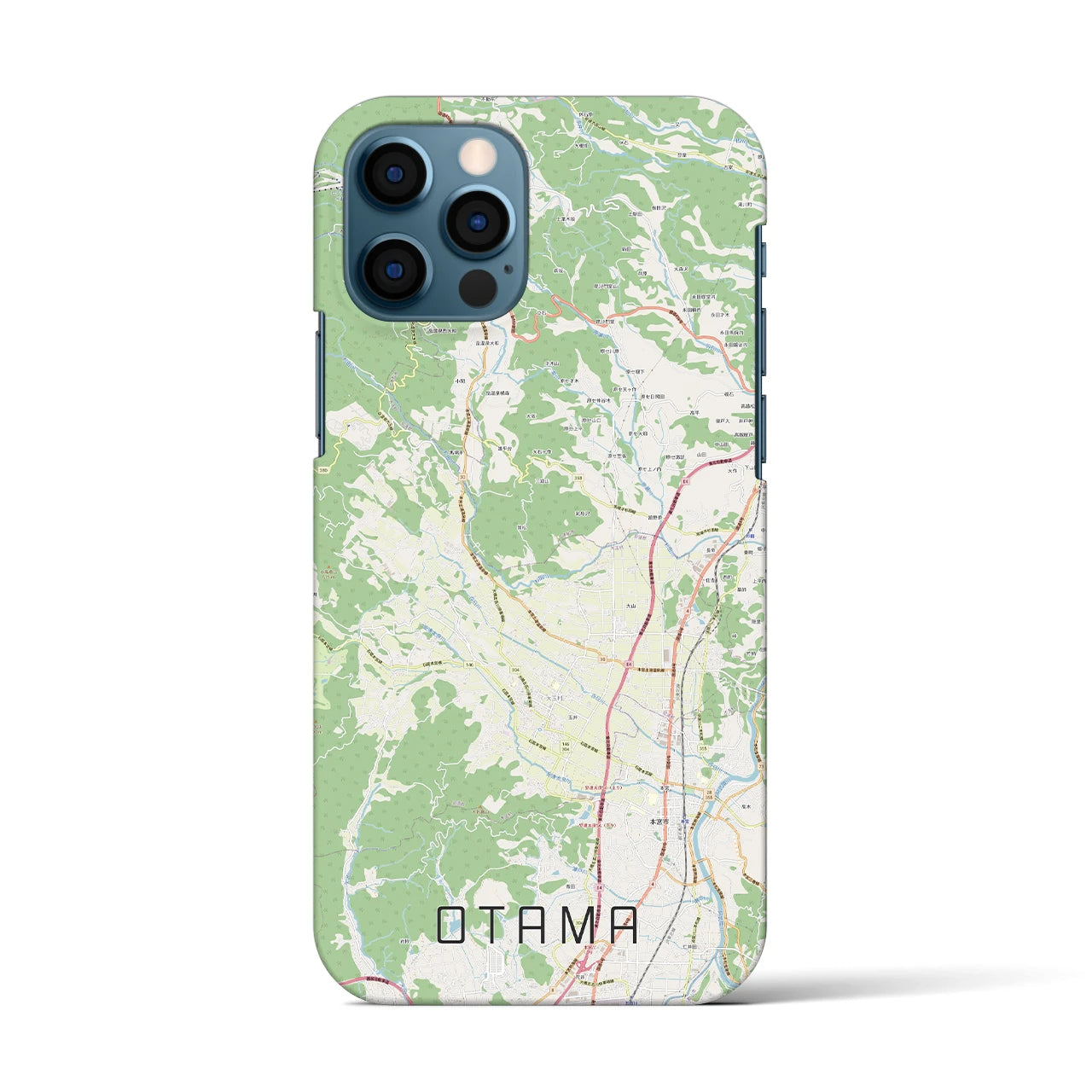 【大玉(福島県)】地図柄iPhoneケース(バックカバータイプ)