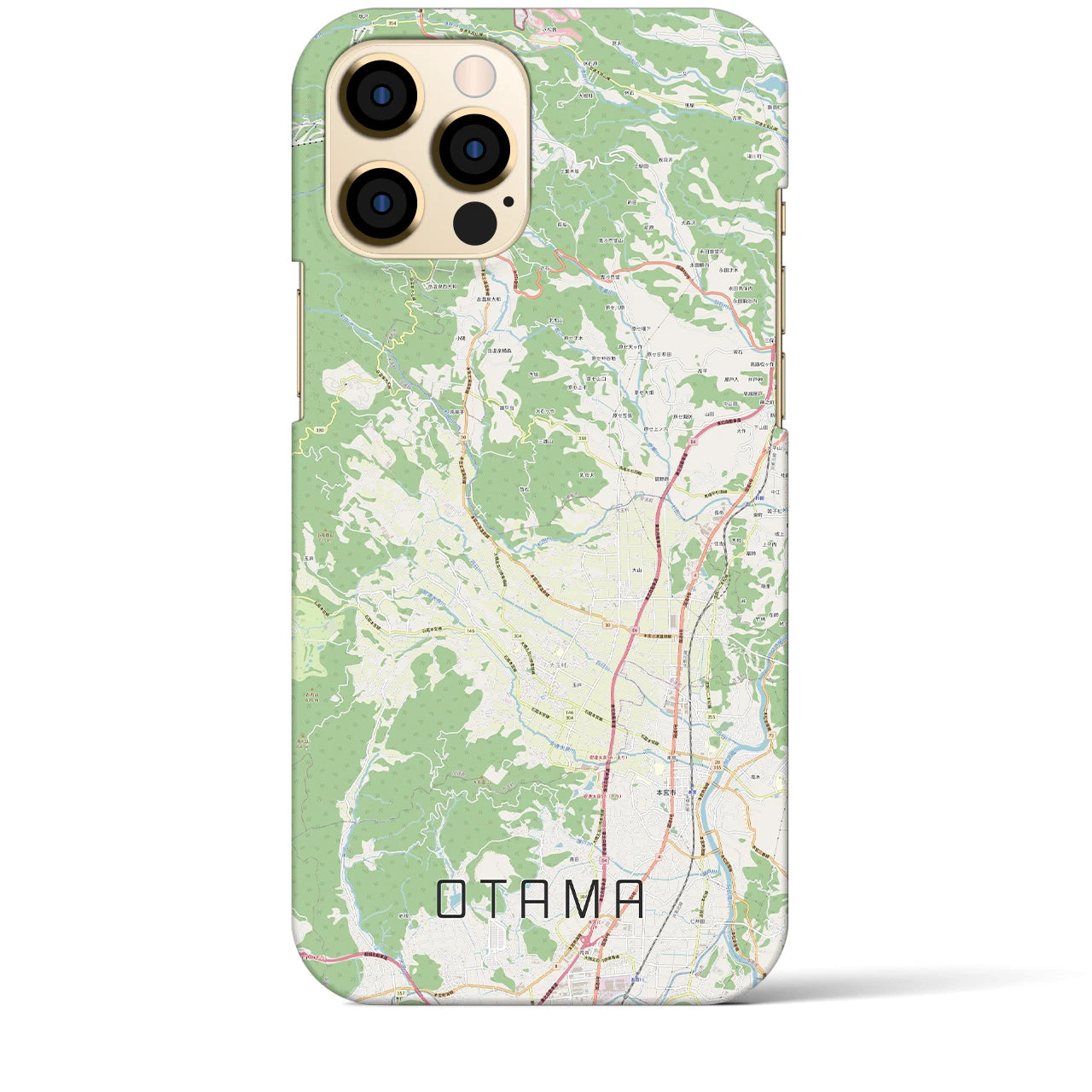 【大玉(福島県)】地図柄iPhoneケース(バックカバータイプ)