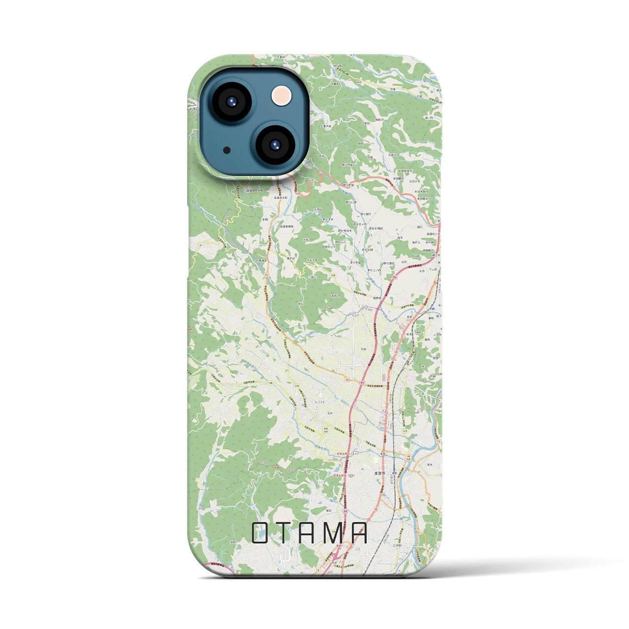 【大玉(福島県)】地図柄iPhoneケース(バックカバータイプ)