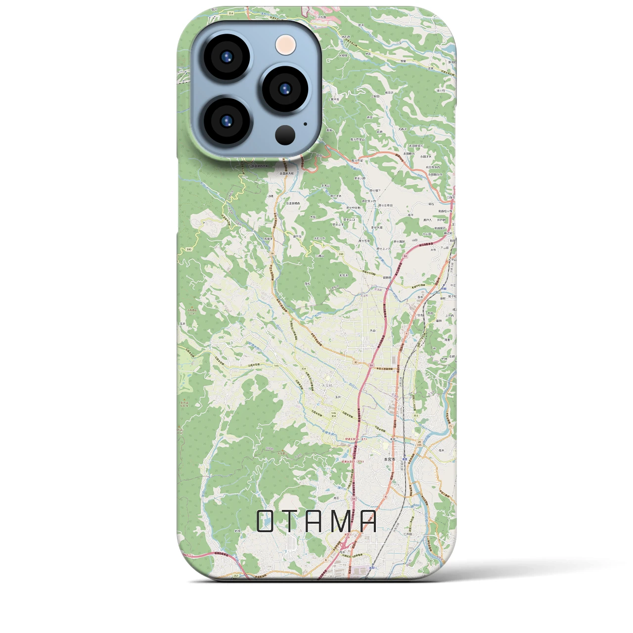 【大玉(福島県)】地図柄iPhoneケース(バックカバータイプ)