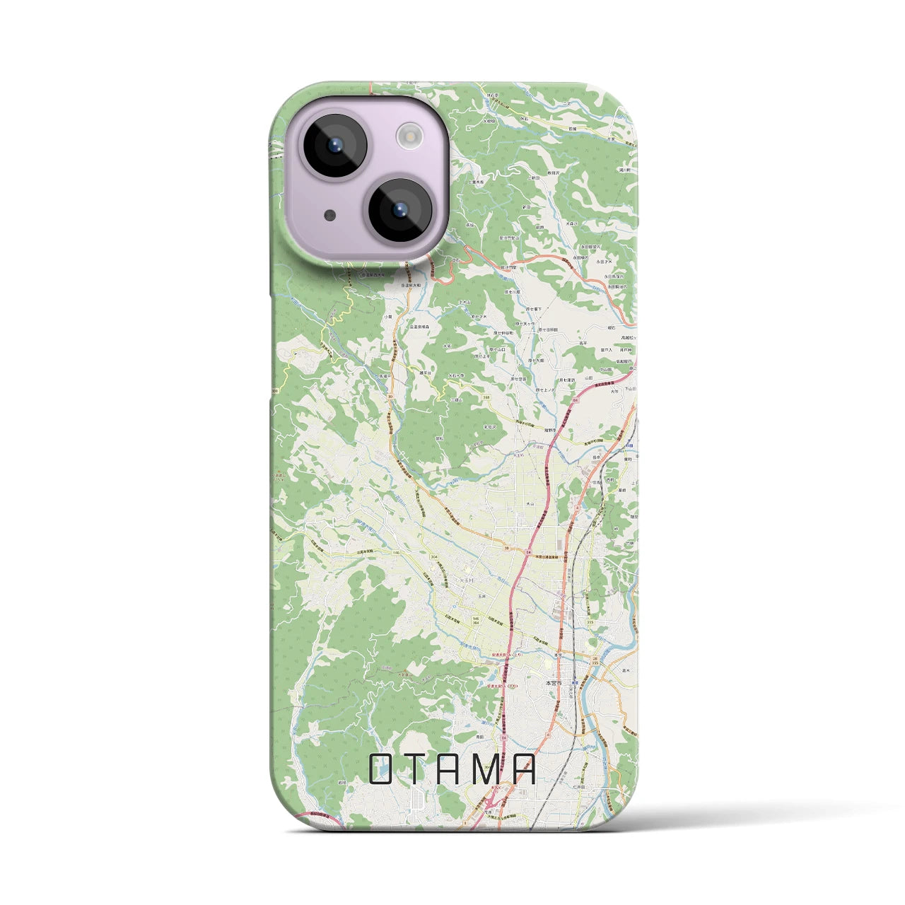 【大玉(福島県)】地図柄iPhoneケース(バックカバータイプ)