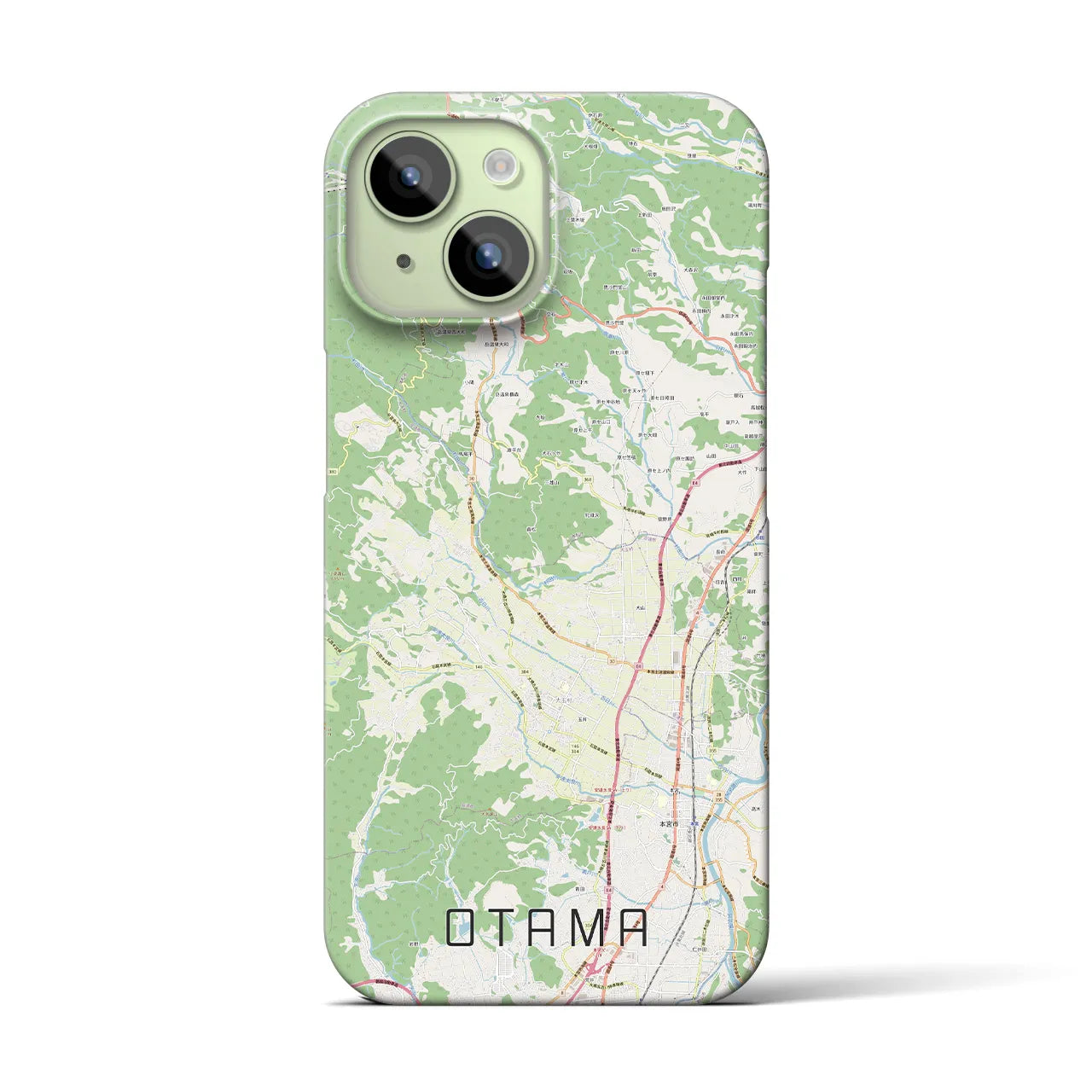 【大玉(福島県)】地図柄iPhoneケース(バックカバータイプ)