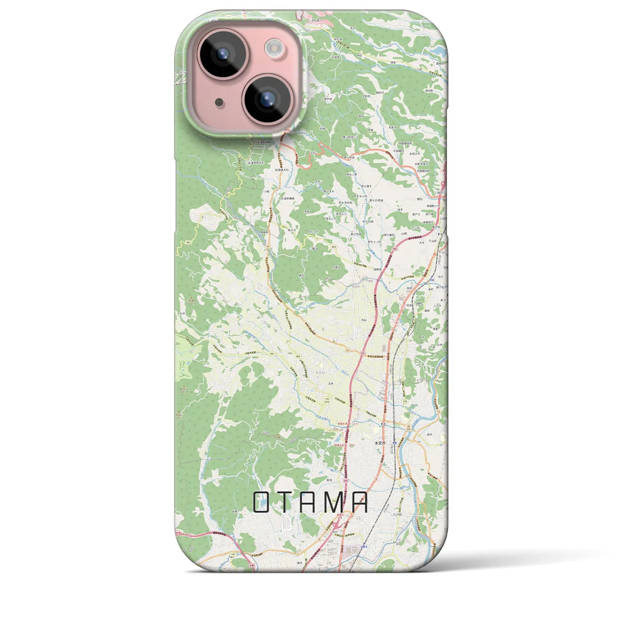 【大玉(福島県)】地図柄iPhoneケース(バックカバータイプ)