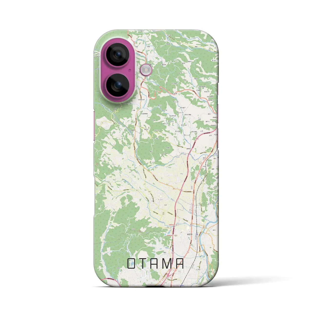 【大玉(福島県)】地図柄iPhoneケース(バックカバータイプ)