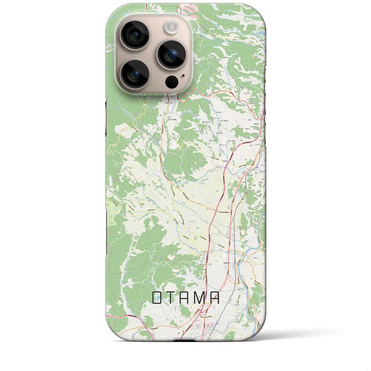 【大玉(福島県)】地図柄iPhoneケース(バックカバータイプ)