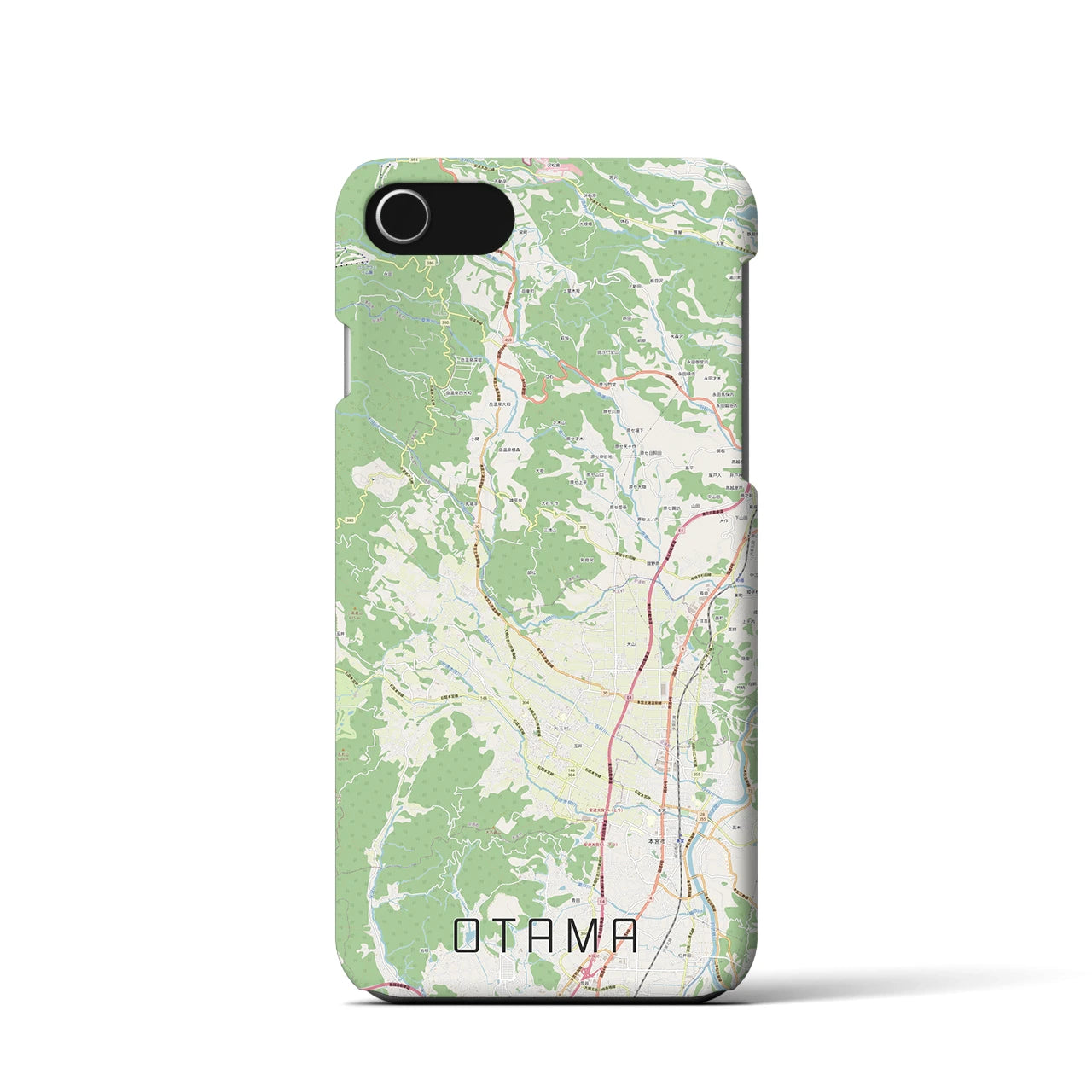 【大玉(福島県)】地図柄iPhoneケース(バックカバータイプ)