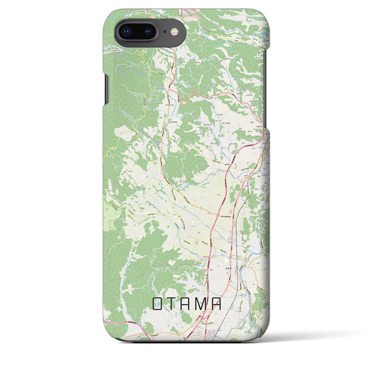 【大玉(福島県)】地図柄iPhoneケース(バックカバータイプ)