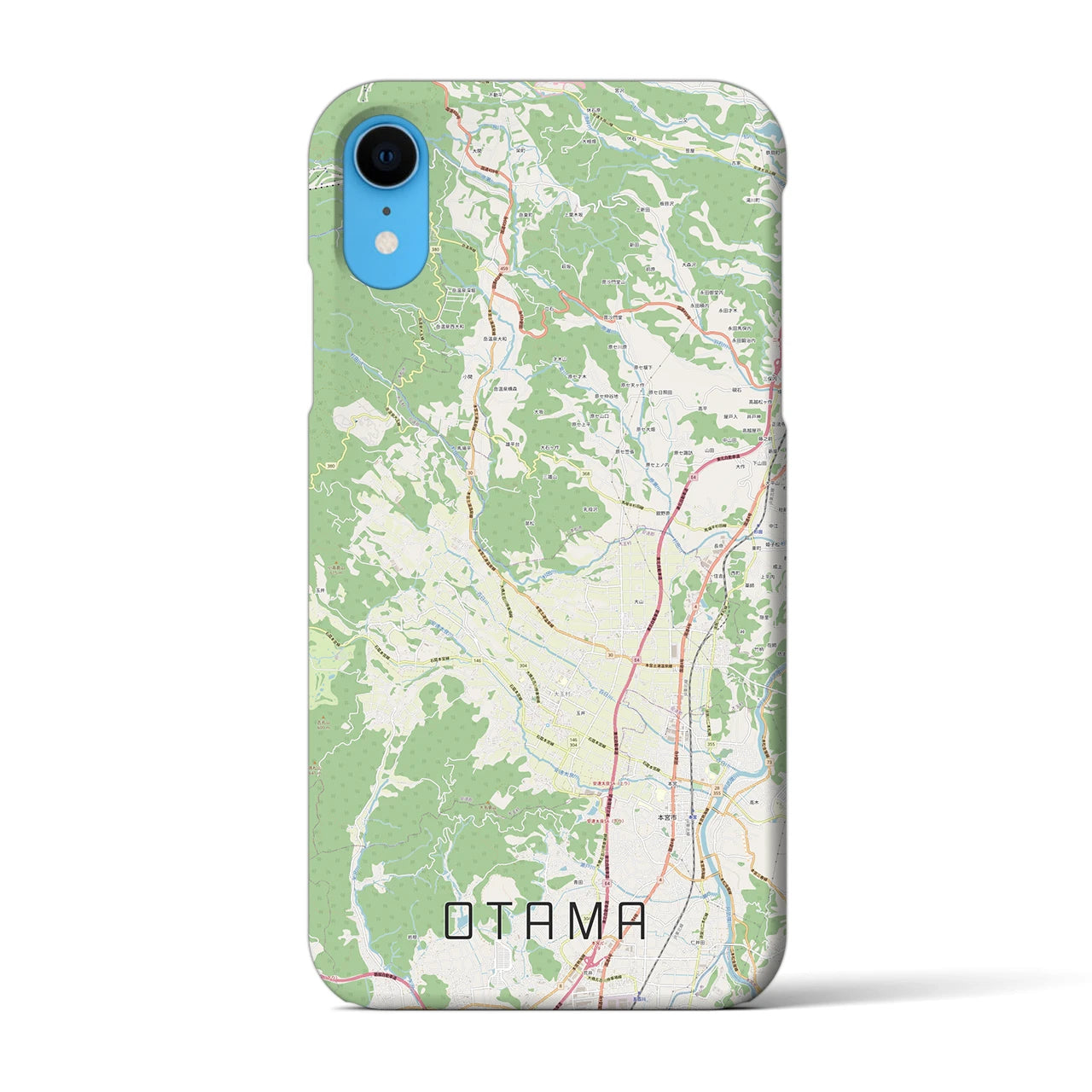 【大玉(福島県)】地図柄iPhoneケース(バックカバータイプ)