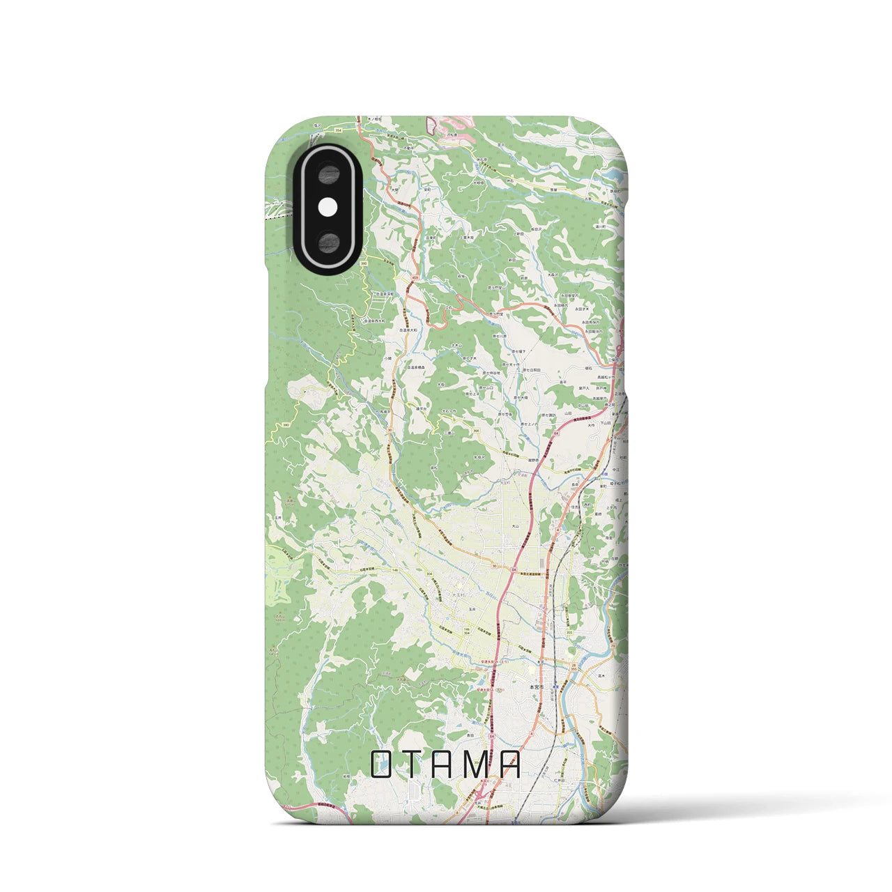 【大玉(福島県)】地図柄iPhoneケース(バックカバータイプ)