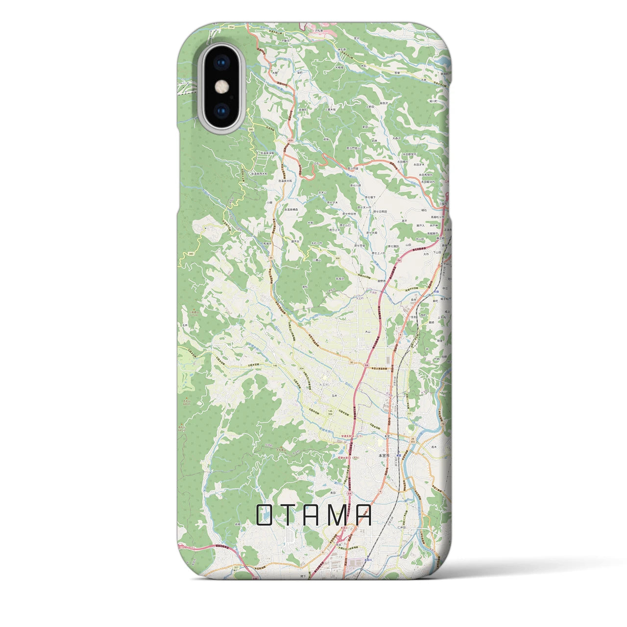 【大玉(福島県)】地図柄iPhoneケース(バックカバータイプ)