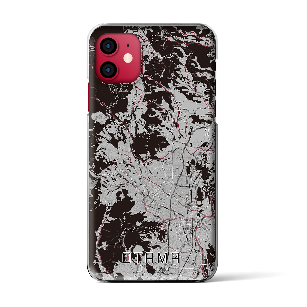 【大玉(福島県)】地図柄iPhoneケース(クリアタイプ)