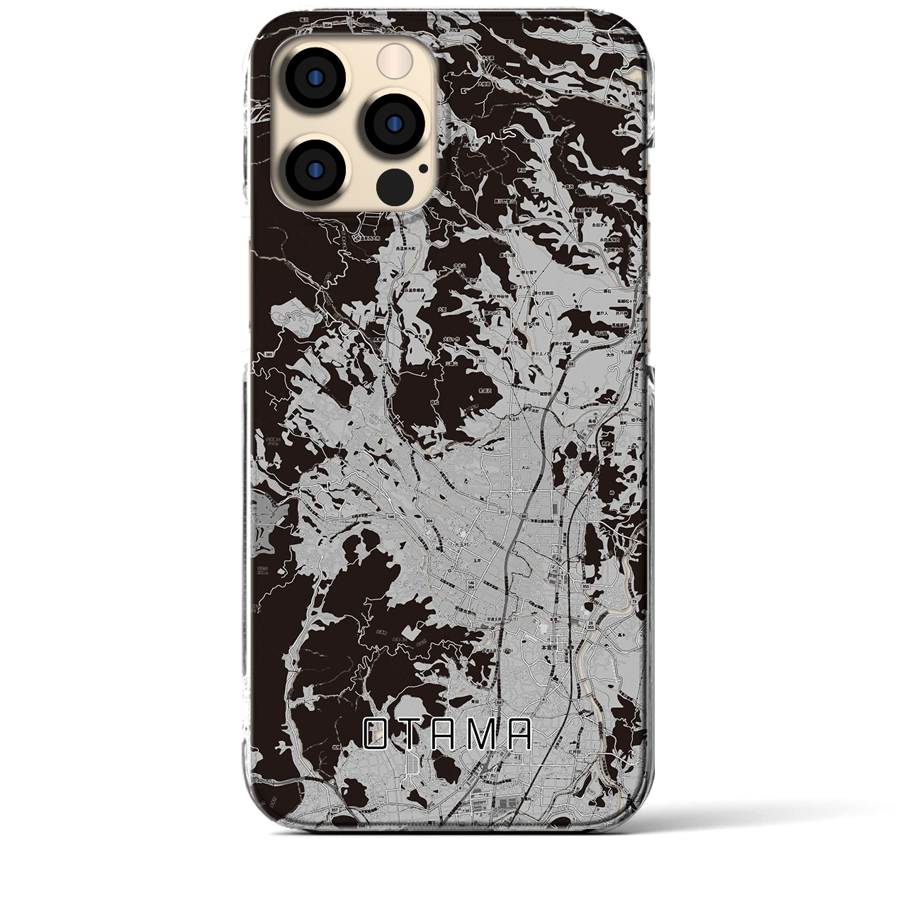 【大玉(福島県)】地図柄iPhoneケース(クリアタイプ)