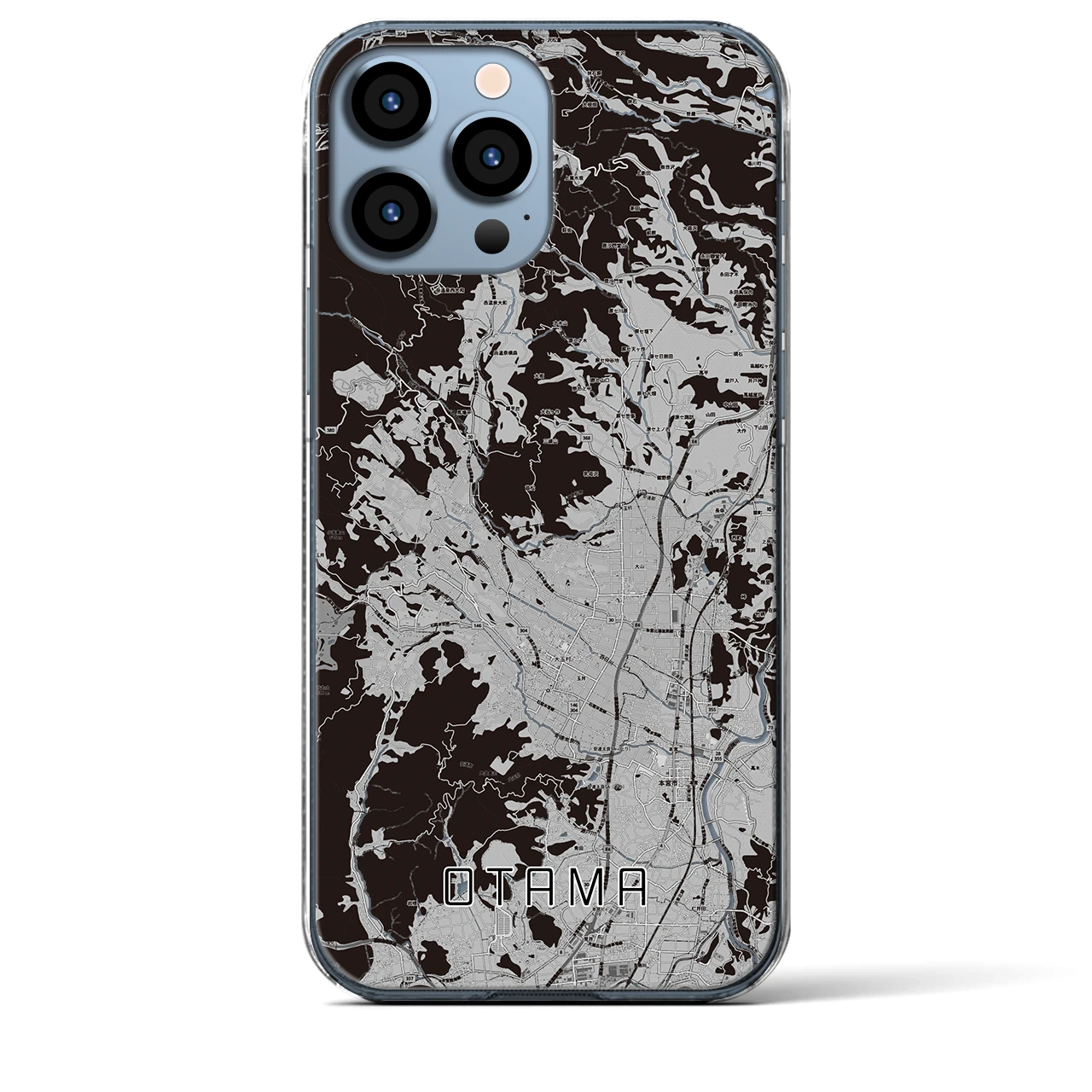 【大玉(福島県)】地図柄iPhoneケース(クリアタイプ)