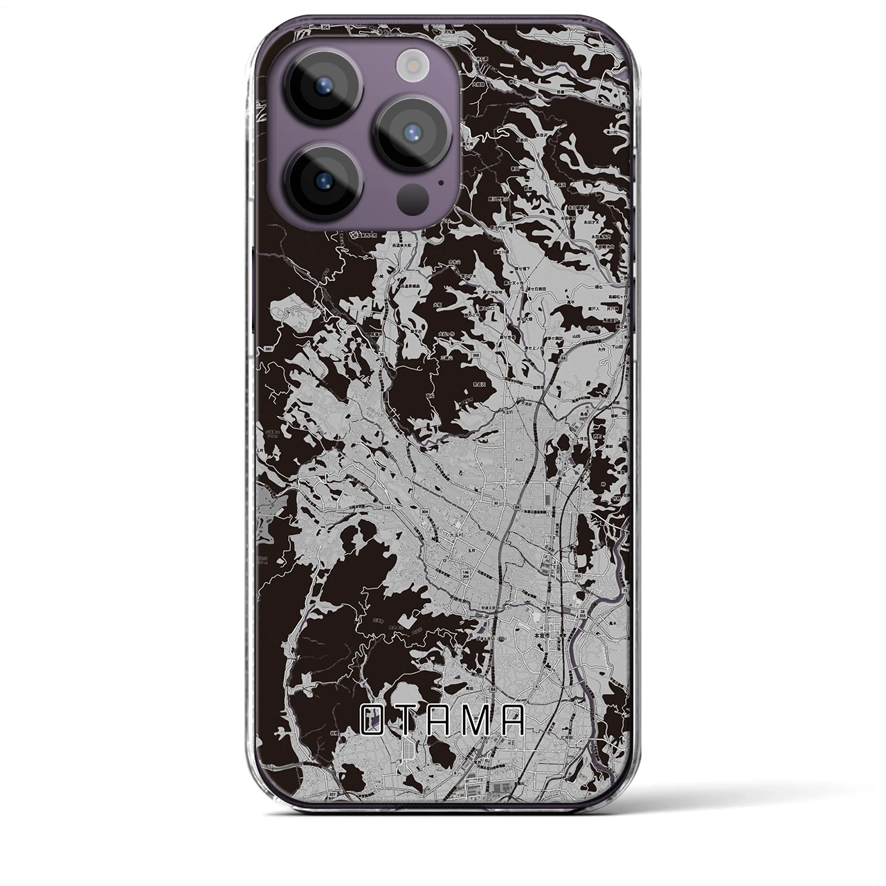 【大玉(福島県)】地図柄iPhoneケース(クリアタイプ)