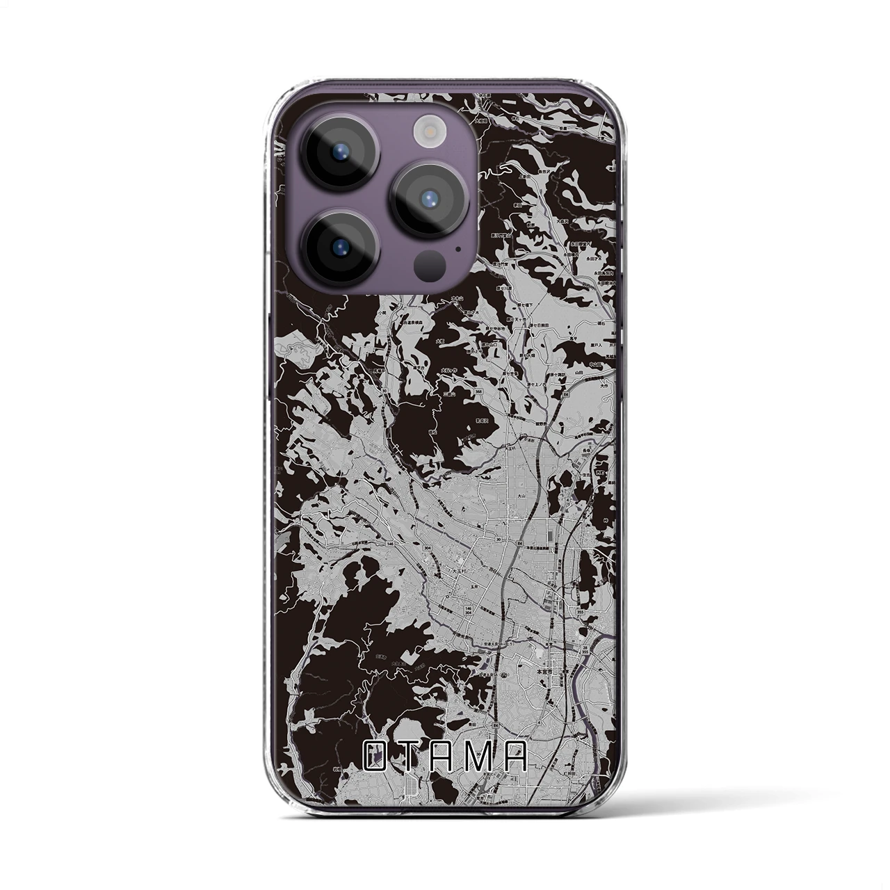 【大玉(福島県)】地図柄iPhoneケース(クリアタイプ)