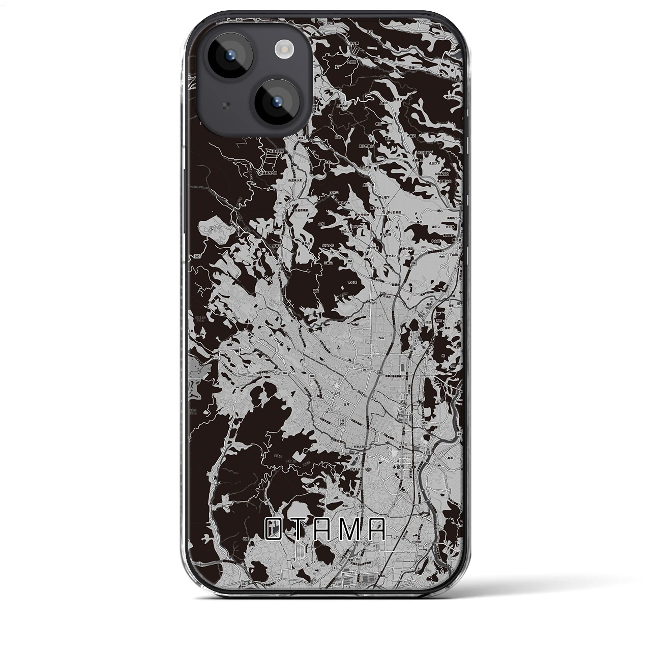 【大玉(福島県)】地図柄iPhoneケース(クリアタイプ)