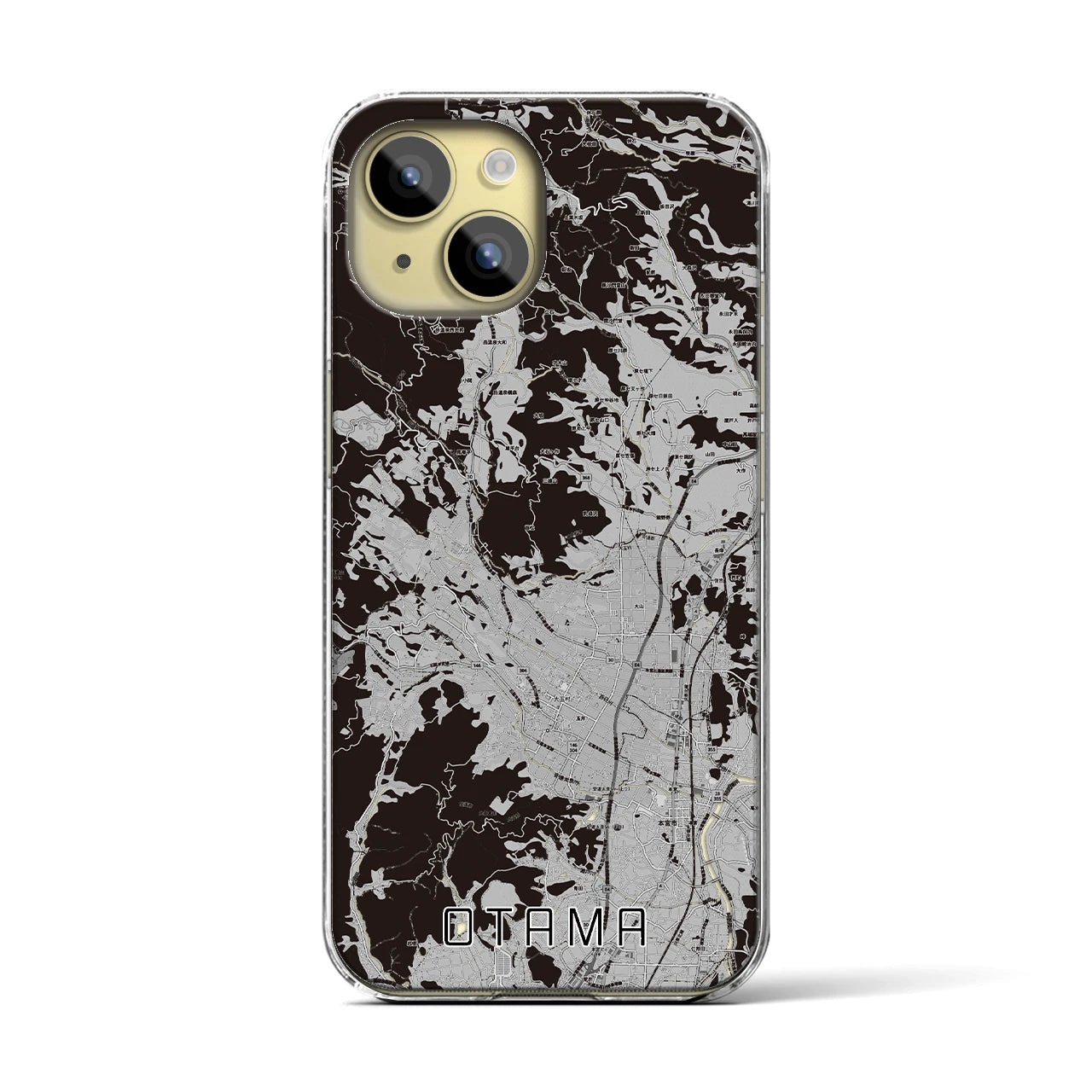 【大玉(福島県)】地図柄iPhoneケース(クリアタイプ)