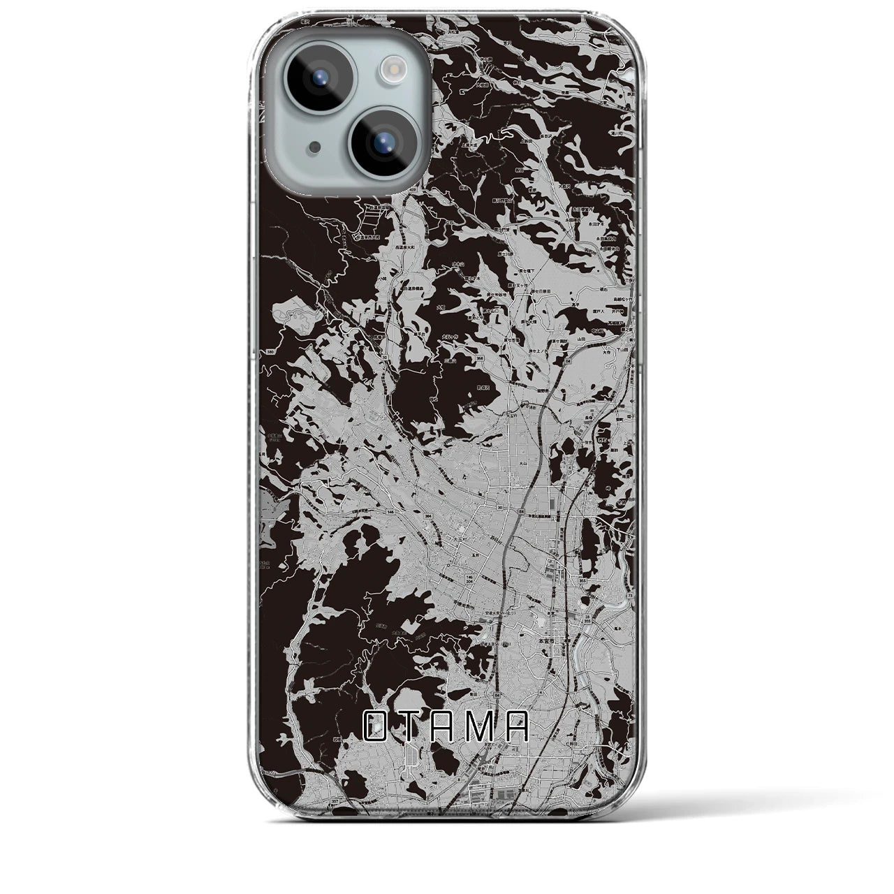 【大玉(福島県)】地図柄iPhoneケース(クリアタイプ)