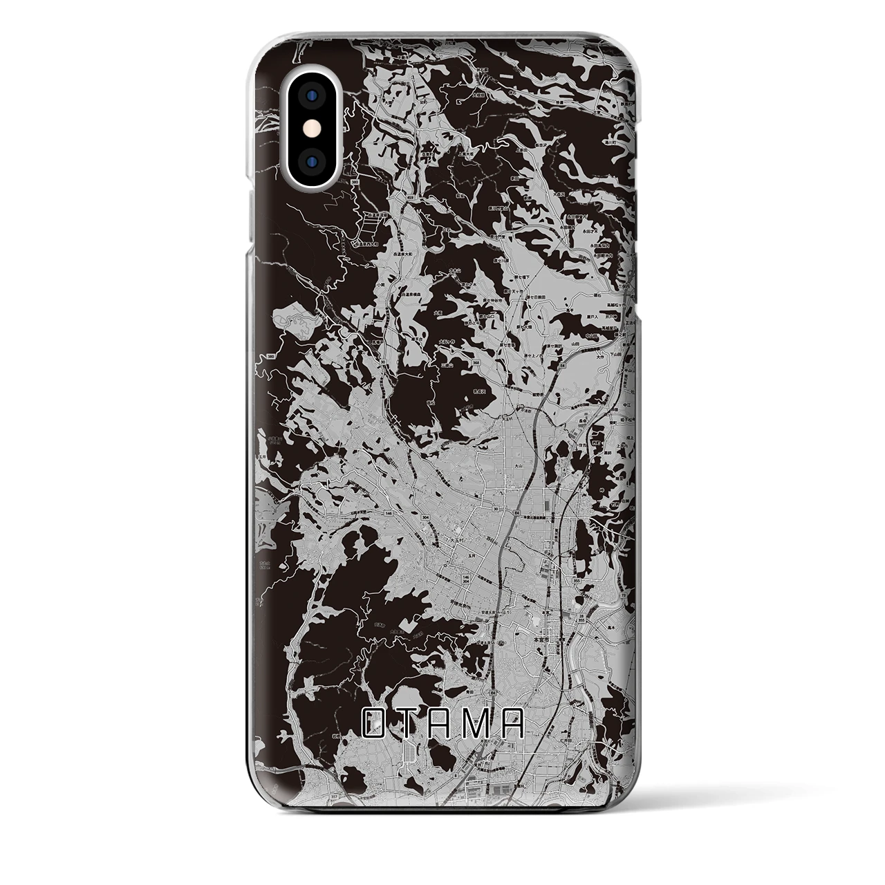 【大玉(福島県)】地図柄iPhoneケース(クリアタイプ)