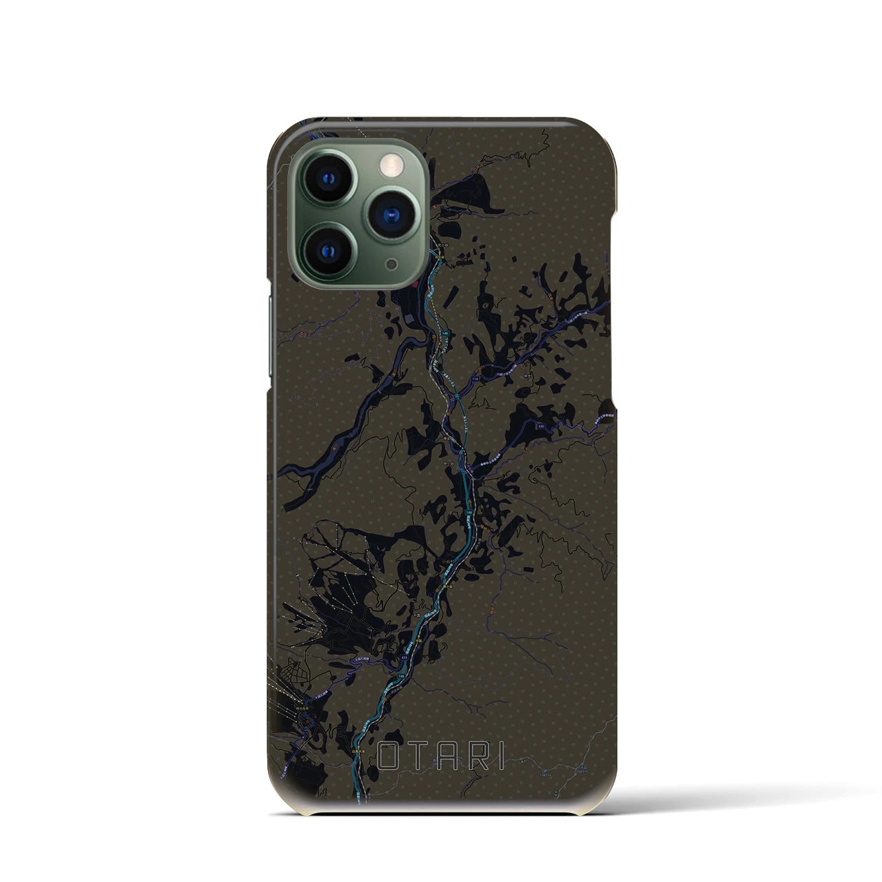 【小谷(長野県)】地図柄iPhoneケース(バックカバータイプ)