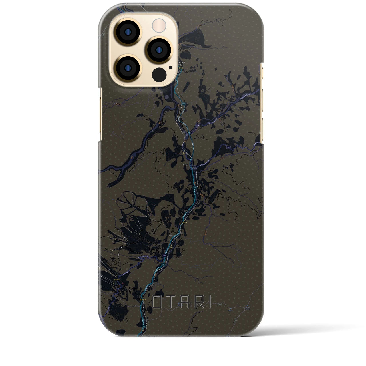 【小谷(長野県)】地図柄iPhoneケース(バックカバータイプ)