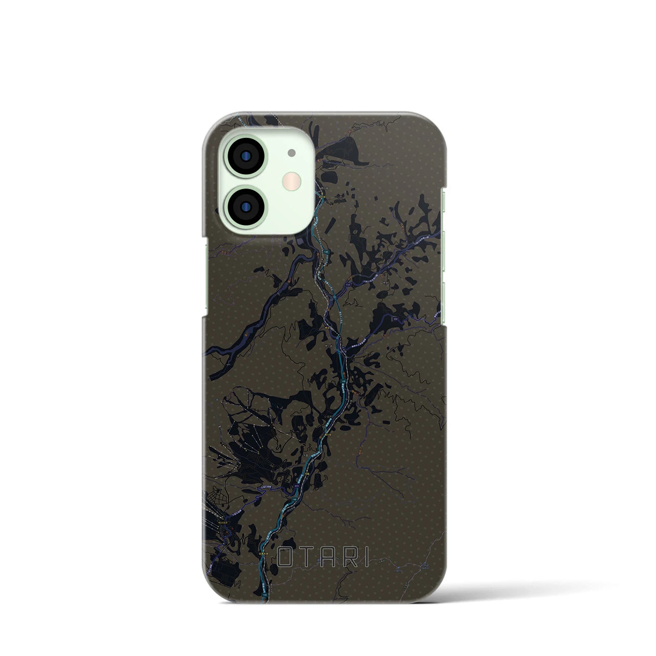 【小谷(長野県)】地図柄iPhoneケース(バックカバータイプ)