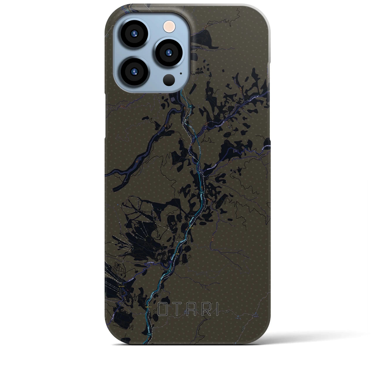 【小谷(長野県)】地図柄iPhoneケース(バックカバータイプ)