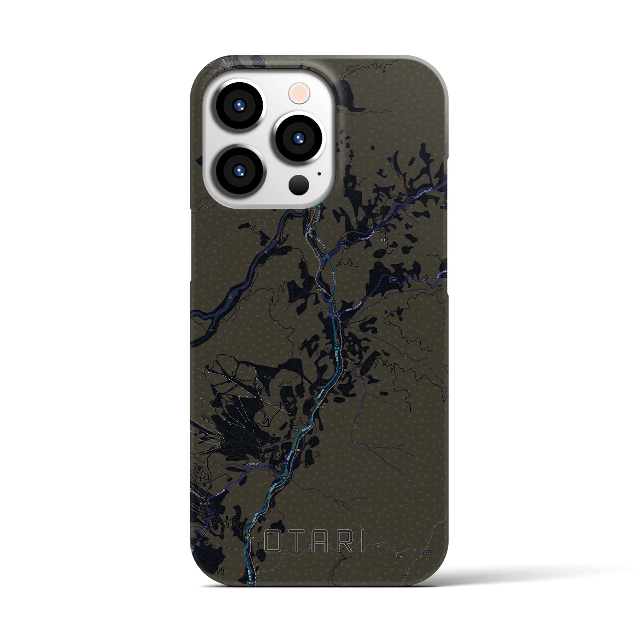 【小谷(長野県)】地図柄iPhoneケース(バックカバータイプ)