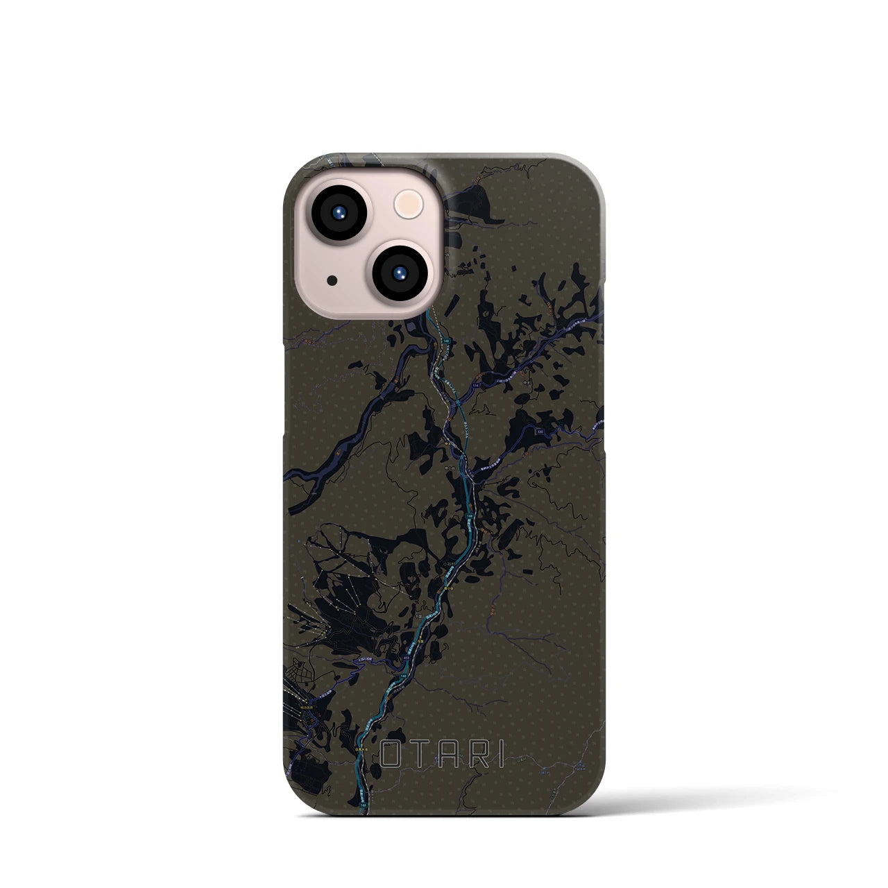 【小谷(長野県)】地図柄iPhoneケース(バックカバータイプ)